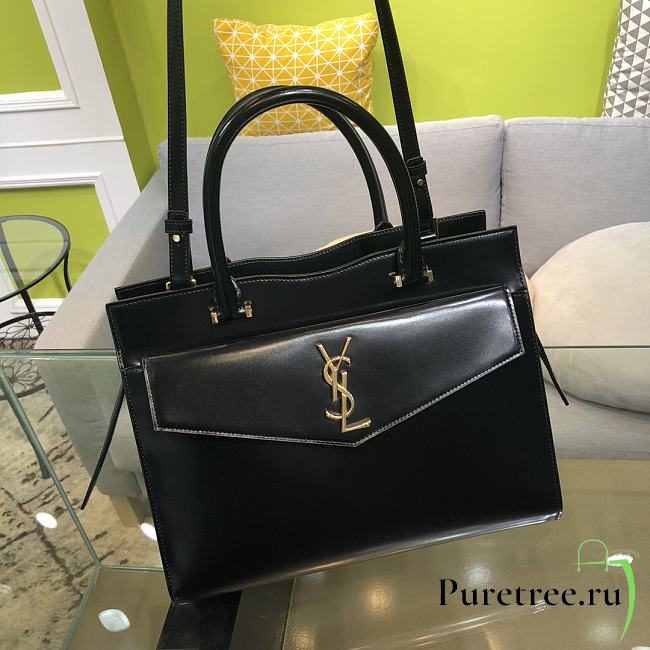 YSL Uptown Medium Black Smooth Leather size 31x24x16 cm - 1