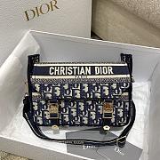 Dior Small Diorcamp Bag Blue Oblique Jacquard 23x15x8 cm - 1