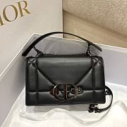 Dior 30 Montaigne Chain Bag With Handle Black Maxicannage Lambskin - 1