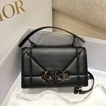 Dior 30 Montaigne Chain Bag With Handle Black Maxicannage Lambskin