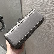 Dior Mini Lady Bag Gray Strass Cannage Satin 17x15x7 cm - 5