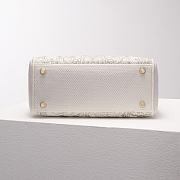 Dior Medium Lady D-Lite Bag White Dior Around the World Stella Embroidery - 4
