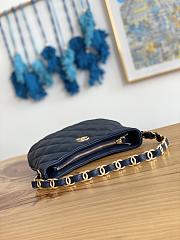 Chanel Hobo Handbag Navy Blue Lambskin size 17.5 x 24 x 6 cm - 5