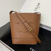 Celine Small Bucket Cuir Triomphe Smooth Leather Tan Size 22 x 24 x 13 cm - 1