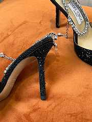 JIMMY CHOO Black Saeda 100 Hotfix Heels - 5