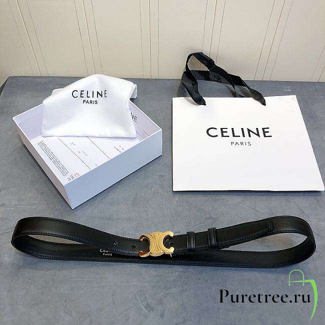 Celine Belt Black 2.5cm - 1