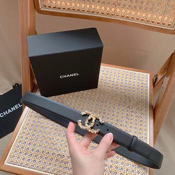 Chanel belt black width size 3cm 03
