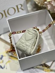 Dior Micro Caro Dioramour White Bag with Heart Motif 13 x 8 x 4 cm - 4