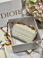 Dior Micro Caro Dioramour White Bag with Heart Motif 13 x 8 x 4 cm - 6