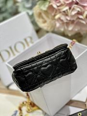 Dior Micro Caro Dioramour Black Bag with Heart Motif 13 x 8 x 4 cm - 6