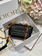 Dior Micro Caro Dioramour Black Bag with Heart Motif 13 x 8 x 4 cm - 4