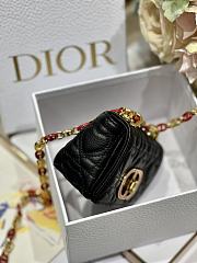 Dior Micro Caro Dioramour Black Bag with Heart Motif 13 x 8 x 4 cm - 2