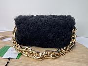 Bottega Veneta Chain Pouch Shearling Black Bag size 31x12x16 cm - 1