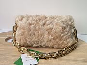 Bottega Veneta Chain Pouch Shearling Beige Bag size 31x12x16 cm - 1