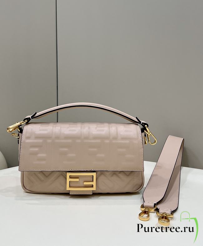 Fendi Baguette Light Pink Nappa Leather Bag size 26×5×13 cm - 1