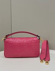 Fendi Baguette Pink Nappa Leather Bag size 26×5×13 cm - 5