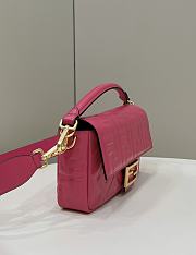 Fendi Baguette Pink Nappa Leather Bag size 26×5×13 cm - 4