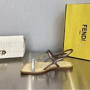 FENDI | O’Lock Thong Sandals Silver - 3