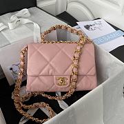 Chanel Flap Bag Pink Lambskin AS3499 size 18x23x9 cm - 1