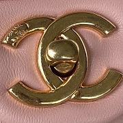 Chanel Flap Bag Pink Lambskin AS3499 size 18x23x9 cm - 5