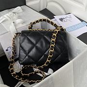 Chanel Flap Bag Black Lambskin AS3499 size 18x23x9 cm - 3