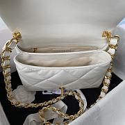 Chanel Flap Bag White Lambskin AS3499 size 18x23x9 cm - 6