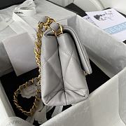 Chanel Flap Bag Gray Lambskin AS3499 size 18x23x9 cm - 4