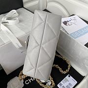 Chanel Flap Bag Gray Lambskin AS3499 size 18x23x9 cm - 5