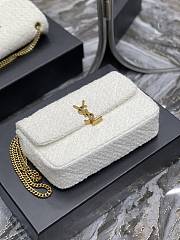 YSL Jamie Medium Chain Bag White Tweed 634820 size 24×15.5×6.5 cm - 6