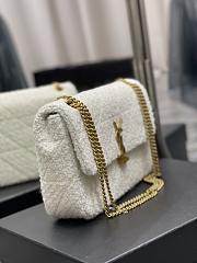 YSL Jamie Medium Chain Bag White Tweed 634820 size 24×15.5×6.5 cm - 5