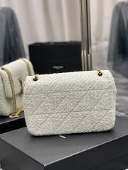 YSL Jamie Medium Chain Bag White Tweed 634820 size 24×15.5×6.5 cm - 4