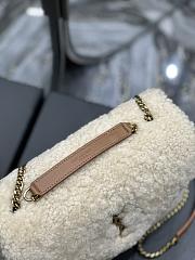 YSL Loulou Small Chain Bag White Lamb Wool size 25×17×9 cm - 4