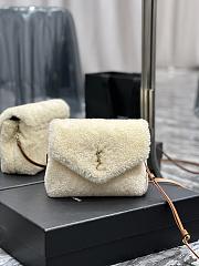YSL Loulou Toy Strap Bag White Lamb Wool size 20×14×7 cm - 1