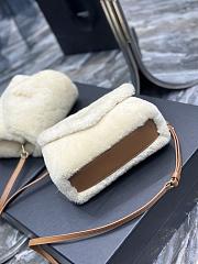 YSL Loulou Toy Strap Bag White Lamb Wool size 20×14×7 cm - 4