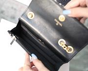 Chanel Wallet On Chain Black Lambskin size 10x17.2x3.3 cm - 5