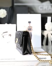 Chanel Wallet On Chain Black Lambskin size 10x17.2x3.3 cm - 3