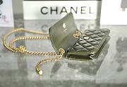 Chanel Wallet On Chain Khaki Green Lambskin size 10x17.2x3.3 cm - 6