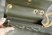 Chanel Wallet On Chain Khaki Green Lambskin size 10x17.2x3.3 cm - 4