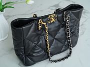 Chanel 19 Shopping Bag Black Shiny Lambskin AS3660 size 24x41x10.5 cm - 3