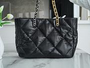 Chanel 19 Shopping Bag Black Shiny Lambskin AS3660 size 24x41x10.5 cm - 2