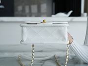 Chanel Small Flap Bag With Top Handle White AS3652 size 17×20.5×6 cm - 5