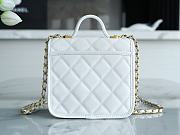 Chanel Small Flap Bag With Top Handle White AS3652 size 17×20.5×6 cm - 2