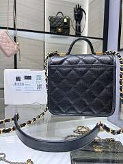 Chanel Small Flap Bag With Top Handle Black AS3652 size 17×20.5×6 cm - 4