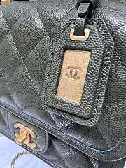 Chanel Small Flap Bag With Top Handle Khaki Green AS3652 size 17×20.5×6 cm - 5