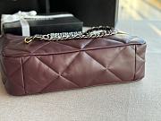 Chanel 19 Shopping Bag Dark Brown Shiny Lambskin AS3660 size 24x41x10 cm - 5