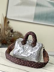 Louis Vuitton Speedy Bandoulière 25 Silver Recycled Metallic Nylon - 1