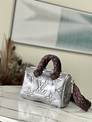 Louis Vuitton Speedy Bandoulière 25 Silver Recycled Metallic Nylon - 2