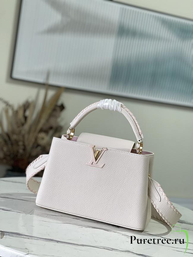 Louis Vuitton Capucines MM Cream Beige/Pearly Pink Taurillon Leather 31.5 cm - 1