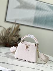 Louis Vuitton Capucines Mini Cream Beige/Pearly Pink Taurillon Leather 21cm - 1
