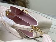 Louis Vuitton Capucines Mini Cream Beige/Pearly Pink Taurillon Leather 21cm - 6